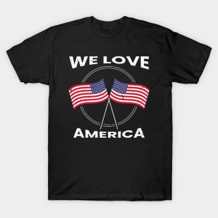 We love america typography design T-Shirt